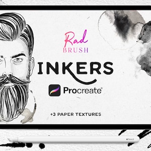 Procreate Ink Brushes, Tampons et Papiers | Pinceaux à encre numérique | Pinceaux d&#39;encre réalistes