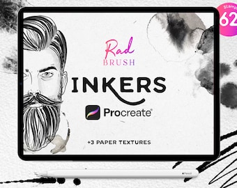 Procreate Ink Brushes, Stamps & Canvases: Realistic Art (Digital Download)