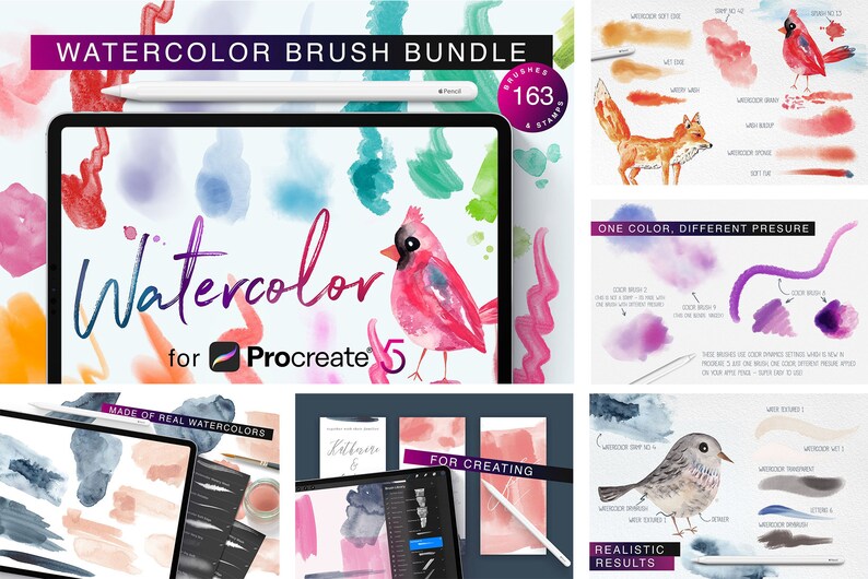 600+ Procreate Brushes & Stamps Bundle - Etsy