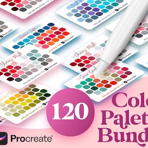 120 Procreate Farbpaletten-Bündel: Handverlesene Farbpaletten (Digitaler Download)