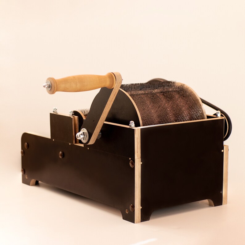 Compact Beautiful Drum Carder Handmade Etsy