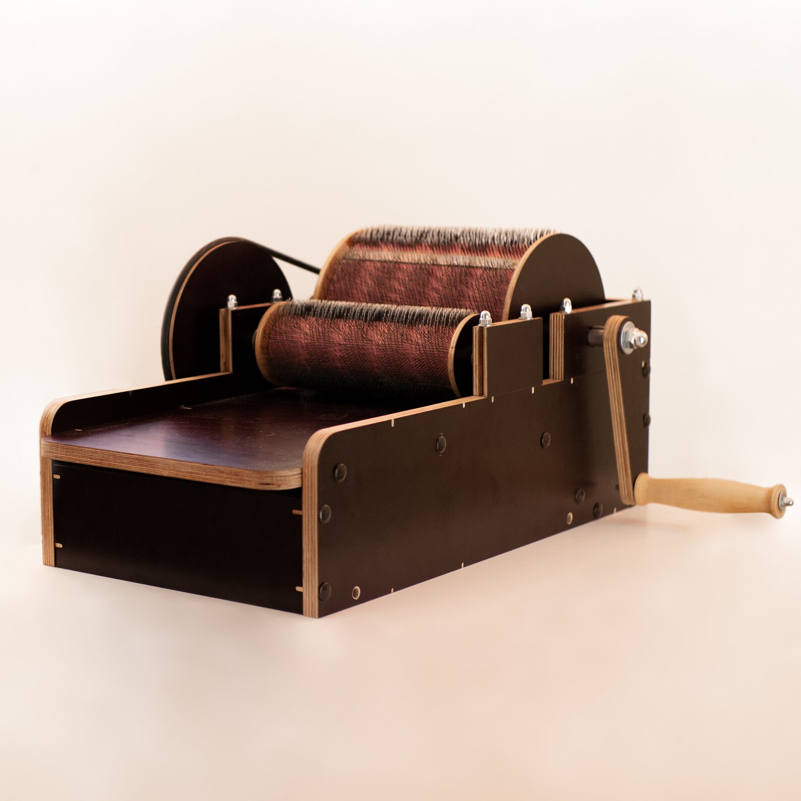 Large Beautiful Drum Carder Handmade Etsy