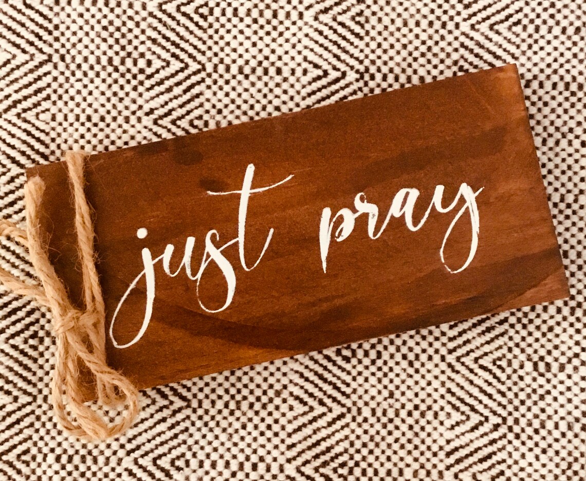 Wood sign just pray Etsy