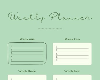 Weekly planner