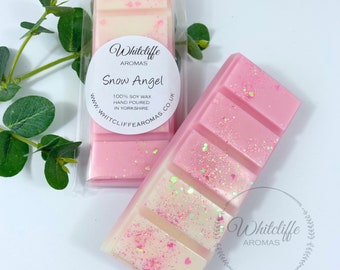 Snow Angel Wax Melts, Snap Bars, hearts, Clamshells, Highly fragranced Soy Wax melt