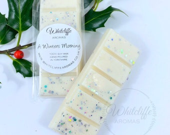 A Winters Morning Wax Melts, Highly fragranced soy wax, Snap Bar, Hearts,Eco friendly,home fragrance,vegan,handpoured,apple,cinnamon,vanilla