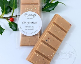 Gingerbread Wax Melts, Snap Bar, Soy Wax, Eco friendly, highly fragranced, handpoured, christmas,ginger,cinnamon,brown sugar, festive,nutmeg