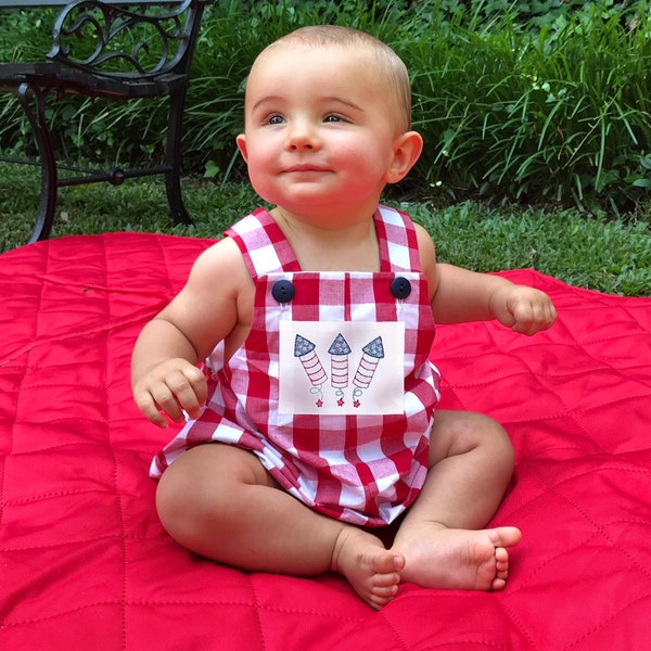 4th of july sibling gingham outfits