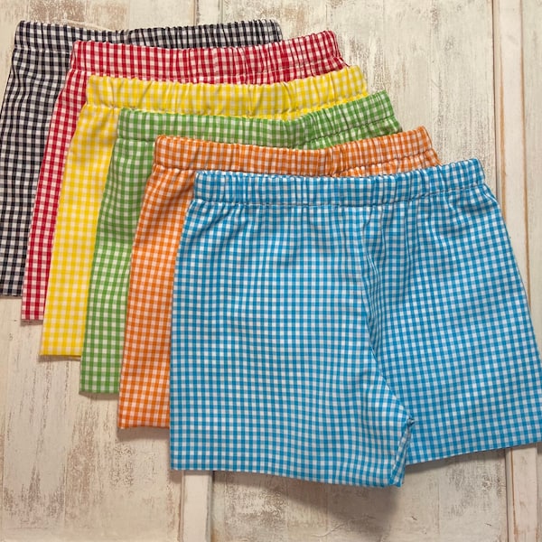 Boys Shorts!! Gingham Shorts!! Summer Shorts. FREE SHIPPING