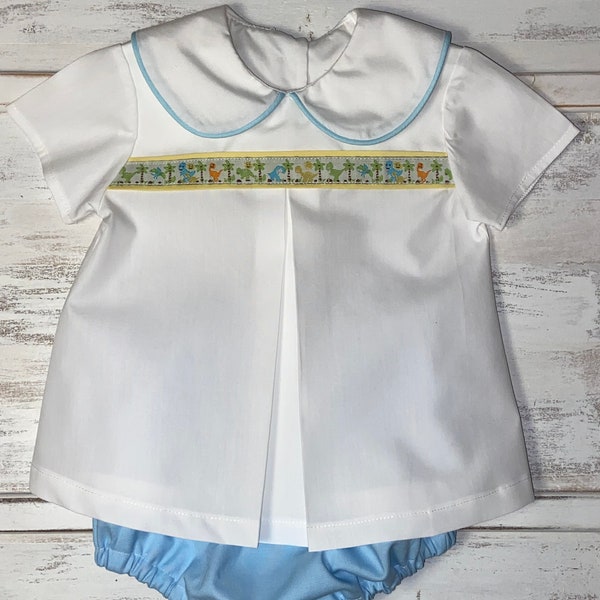 Diaper shirt and bloomer set. Boys diaper shirt and bloomers ,