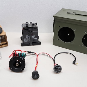 Battery Powered BlueTooth Ammo Can Boombox Kit. You assemble the complete prefitted kit, no drilling or cutting required! Full Instructions!