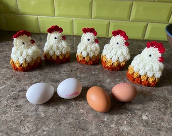 Egg Cozy, Handmade Set of 5 EASTER EGGS handmade crochet warmers chicks