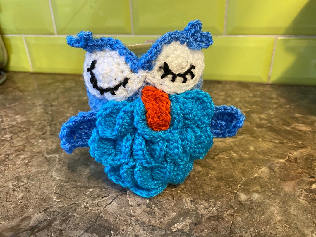 Hand Made Crochet Coffee / Tea / Iced Drink Cup Cozy Owl Design Etsy
