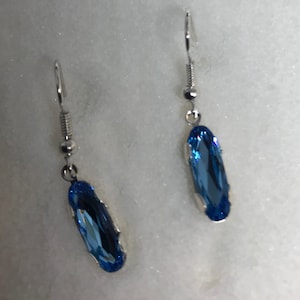 Swarovski Earrings, Aqua-marine blue
