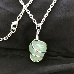 Agate Necklace, Aqua blue