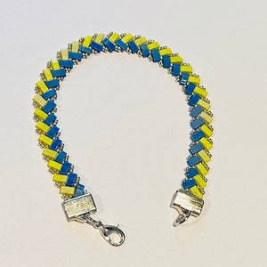 Half Tila Bead Bracelets, Yellows