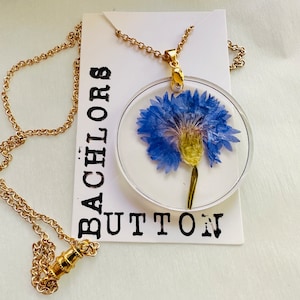 Floral Necklace, Bachelors Button