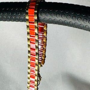 Tila Bead Bracelet, Red/Gold
