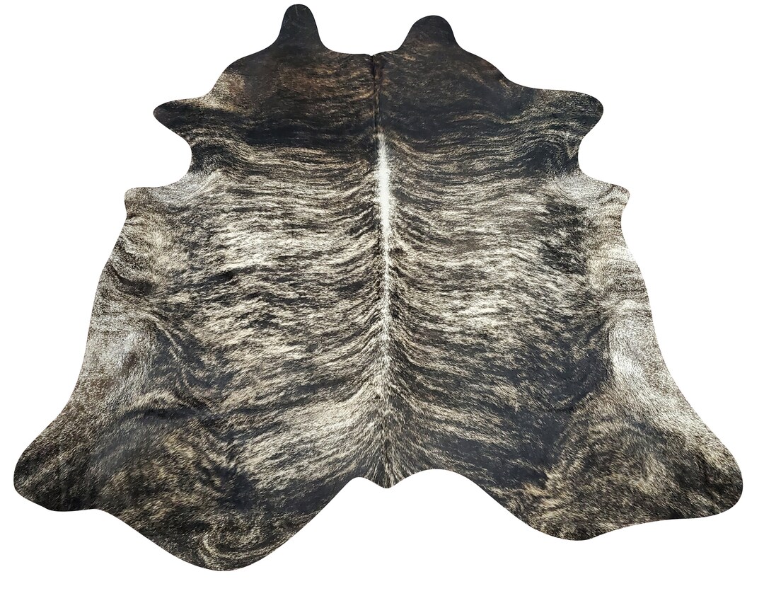 Brindle Grey Cowhide Rug Large 92 X 85 Inches 8084 Etsy