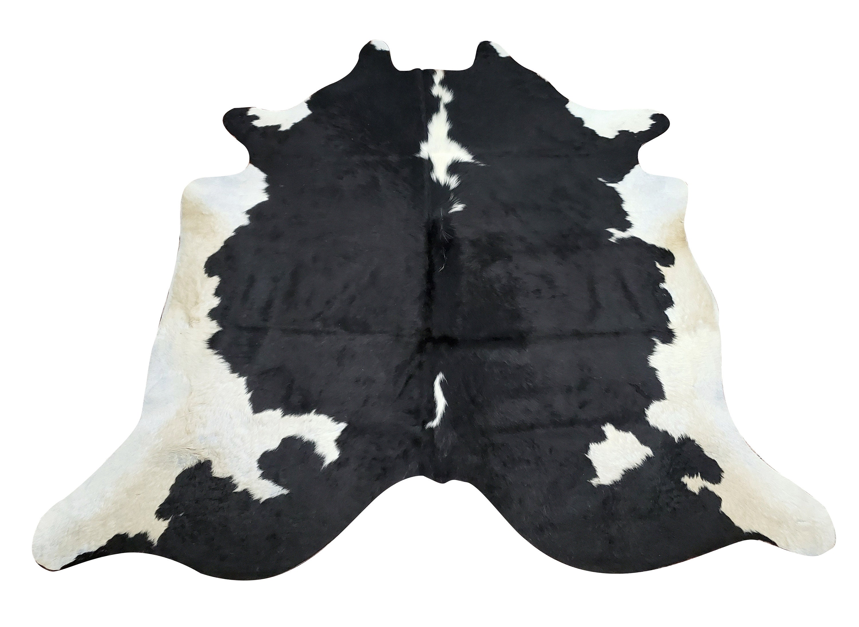 Large Black White Cowhide Rug 88 X 80 Inches 9027 Etsy