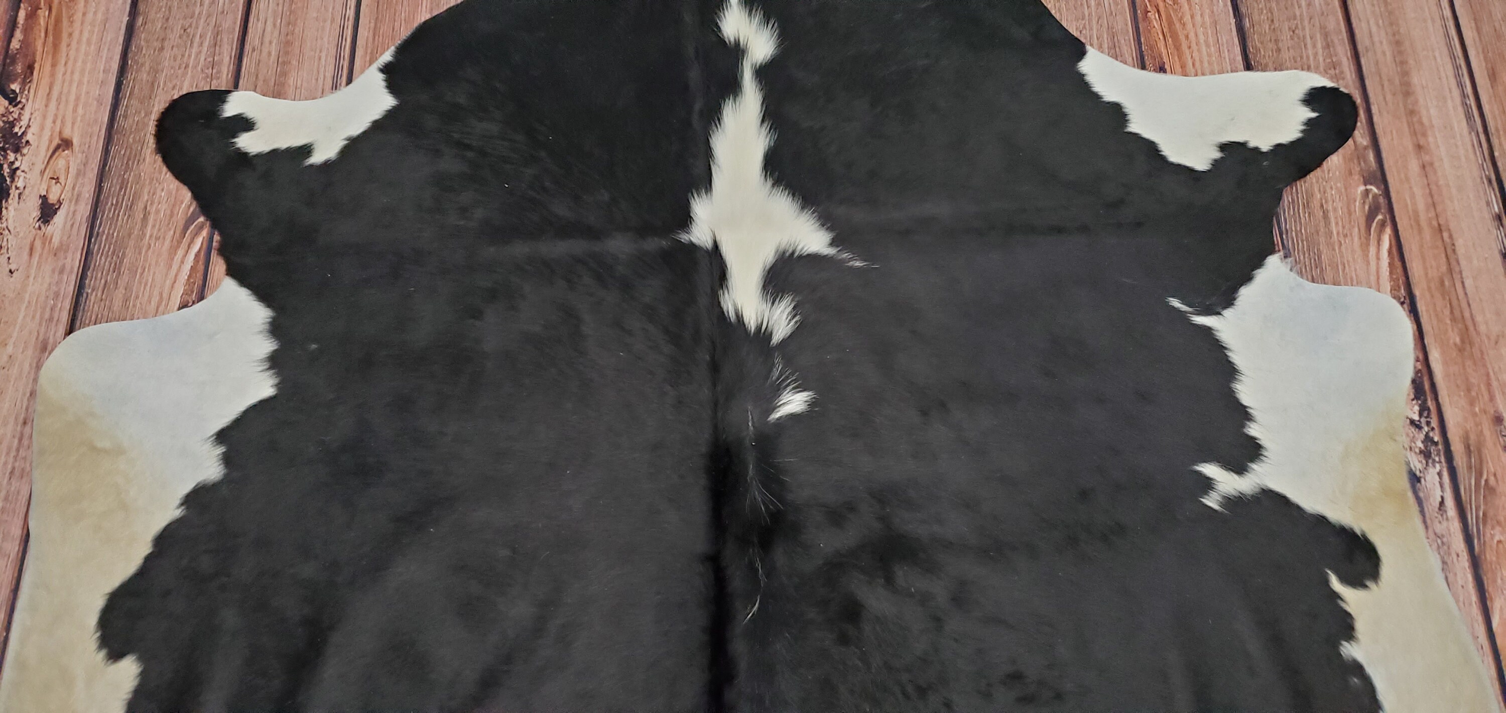 Large Black White Cowhide Rug 88 X 80 Inches 9027 Etsy