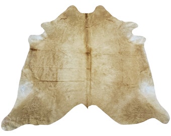 Dark Beige Brown Cowhide Rug Large 84 X 80 Inches 5070