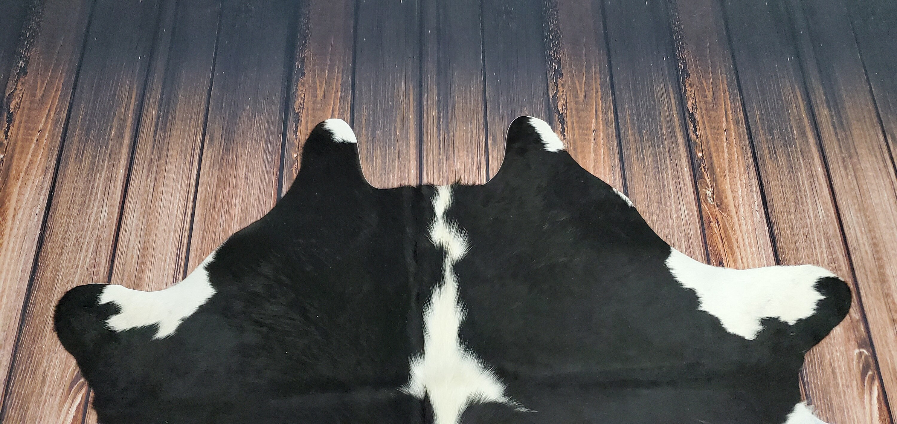 Large Black White Cowhide Rug 88 X 80 Inches 9027 Etsy