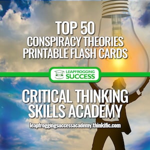 Top 50 Common Conspiracy Theories - High-Res Printable Flash Cards for Quizzes, Games, Reference, Learning and Development