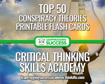 Conspiracy Theories Flash Cards – Critical Thinking Game (Printable)