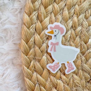 Silly Goose Clear Vinyl Sticker | Vinyl Sticker, Animal Decal, Laptop Sticker, Funny Goose Gift, Water Bottle Sticker, Cute Goose