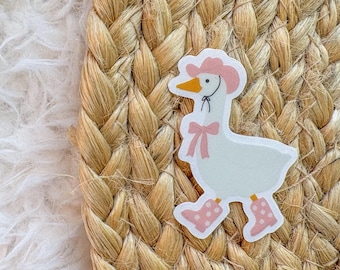 Silly Goose Clear Vinyl Sticker | Vinyl Sticker, Animal Decal, Laptop Sticker, Funny Goose Gift, Water Bottle Sticker, Cute Goose
