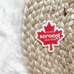 Adesivo North Strong | Orgulho Canadense, Decalque de Folha de Bordo, Bandeira Canadense, Decalque para Laptop, Lembrança Canadense