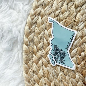 Autocollant provincial de la Colombie-Britannique | Souvenir du Canada, sticker aventure, cadeau de voyage, amoureux de la nature en plein air, vinyle BC Canada