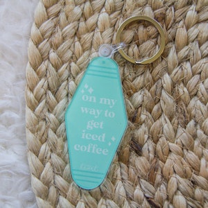 Iced Coffee Acrylic Motel Keychain | Retro Vintage