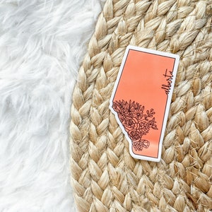 autocollant provincial de l'Alberta | Sticker AB, vie insulaire, souvenir de voyage, cadeau canadien, souvenir canadien