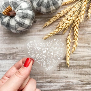 Autocollant en vinyle transparent coeur d'automne | Ambiance cosy automnale, Sticker choses préférées de l'automne, Décoration saisonnière, Cadeau mignon,