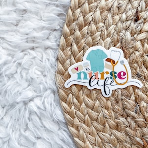 Nurse Vinyl Sticker | Nursing Gift, Vinyl Decal, Laptop Sticker, Nurse Graduation, Nursing School, Nurse Badge Reel, Doctor Gift