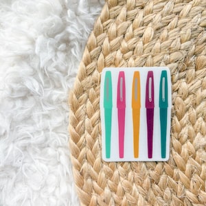 transparent Flair Pens | Décoration de salle de classe, cadeau pour enseignant, rentrée des classes, appréciation de l'enseignant, autocollant d'agenda scolaire, papeterie
