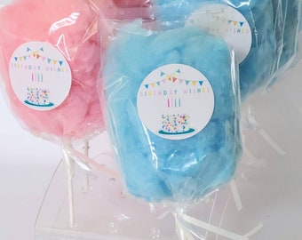 Cotton Candy on a stick, Cotton Candy Cone, Gender Reveal Party Favor, Circus Birthday, Carnival Birthday, Personalized Favor, Gender Reveal