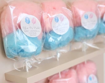 Cotton Candy, Gender Reveal, Cotton Candy on a stick, Party Favors, Circus Birthday, Carnival Birthday, Edible Favors, Birthday Favors