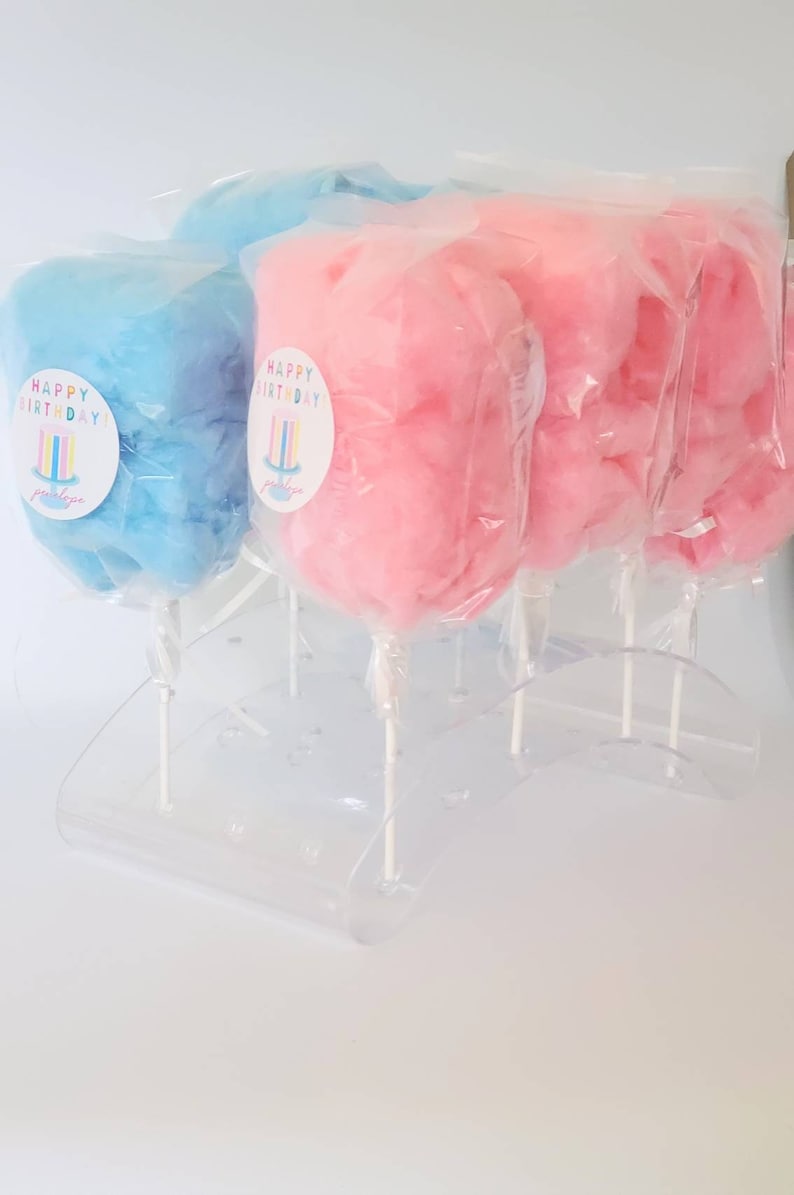Cotton Candy on a Stick Cotton Candy Cone Gender Reveal Etsy