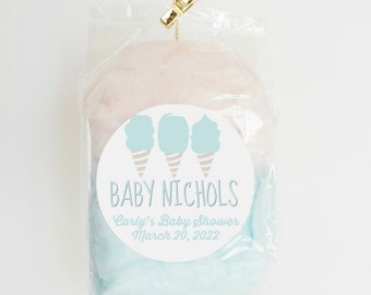 Cotton Candy, Personalized Favors, Baby Shower Favor, Carnival Birthday, Wedding Favor, Kids Birthday Party Favor, Gender Reveal