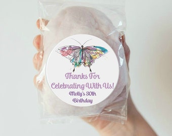 Cotton Candy, Party Favors, Circus Birthday, Carnival Birthday, Kids Birthday Party Favors, Personalized Favors, Party Favor, Butterfly