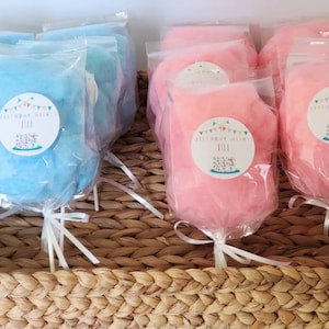 Cotton Candy on a stick, Cotton Candy Cone, Gender Reveal Party Favor, Circus Birthday, Carnival Birthday, Personalized Favor, Gender Reveal