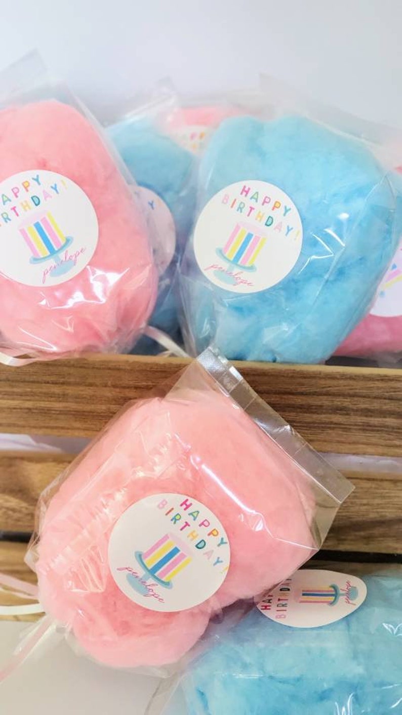 Cotton Candy on a Stick Cotton Candy Cone Gender Reveal Etsy