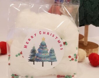 Christmas Cotton Candy, Stocking Stuffers, Cotton Candy, Class Party Favor, Christmas Cotton Candy, Holiday Treat, Cotton Candy Favors