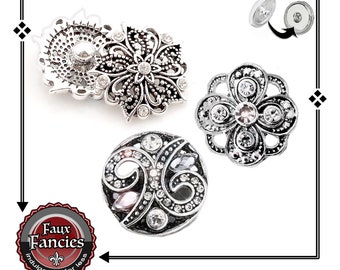 SALE! Snap Buttons, Flower RHINESTONE Ginger Snaps, Flowers Charm, #SnapButton, Switchable Snap, #SnapCharm, #RhinestoneSnaps, #SnapJewelry