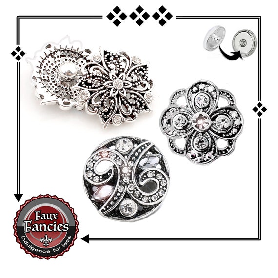 SALE! Snap Buttons, Flower RHINESTONE Ginger Snaps, Flowers Charm, #SnapButton, Switchable Snap, #SnapCharm, #RhinestoneSnaps, #SnapJewelry