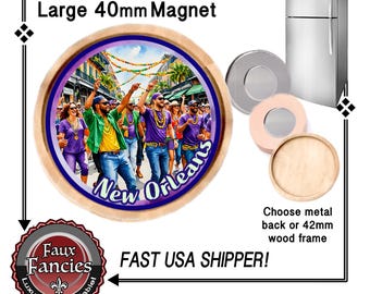 NEW ORLEANS STRONG Handmade MaGNET, New Orleans, New Orleans Souvenir, New Orleans Fund Raiser, #New OrleansStrong, #NewOrleans, #MardiGras