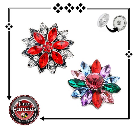 Snap Buttons, SALE Ginger Snaps, 18mm Snap on Charms, Interchangeable Snap, Rhinestone Snaps, Snap Snap, Jewelry gift